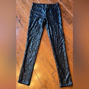 Leggings Black Sequins Medium